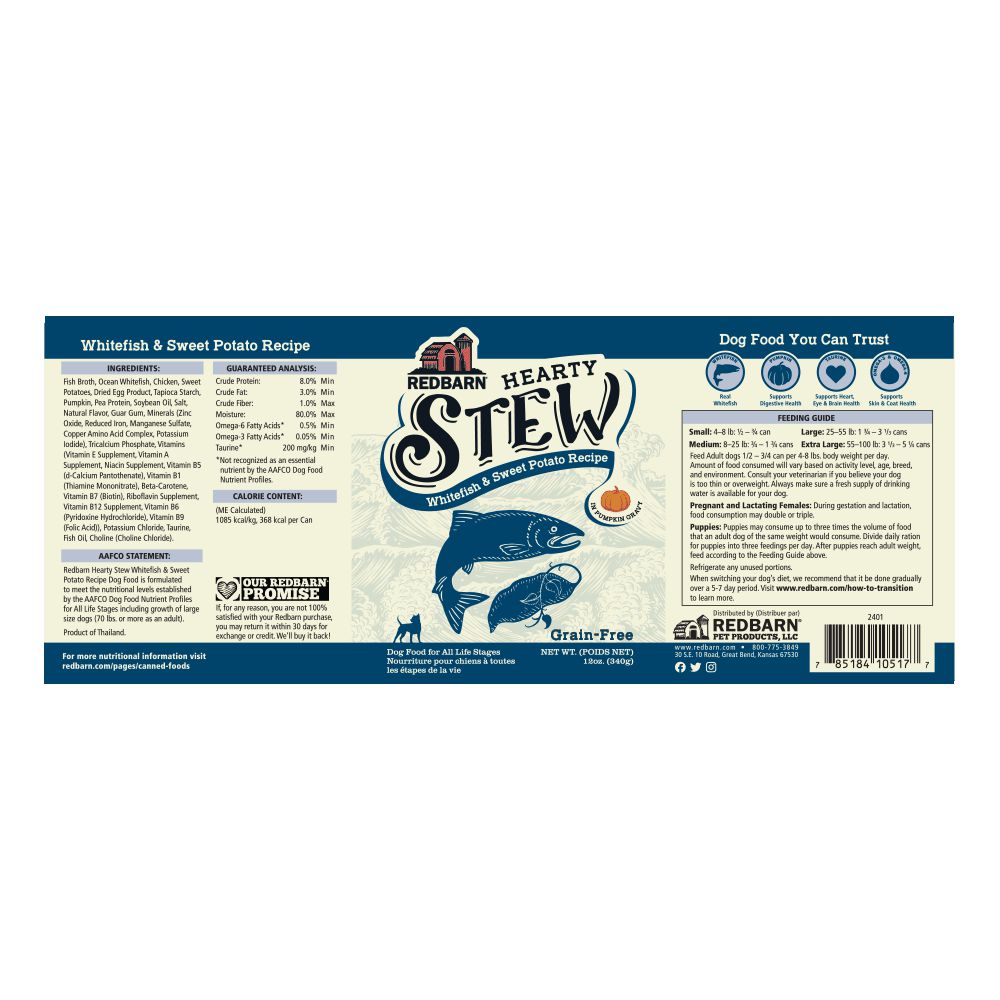 Photo inspiration: Redbarn Whitefish Sweet Potato Hearty Stew Dog Food Photo Inspiration