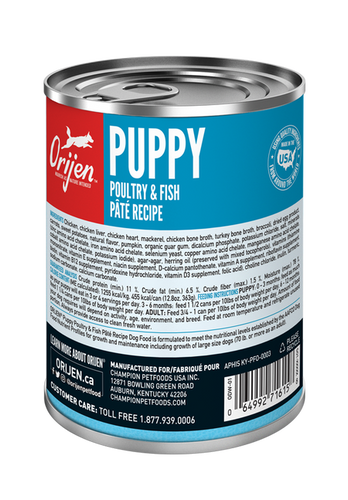 Orijen Puppy Poultry And Fish Pâté Recipe (12.8 Oz Single)