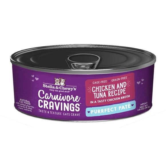 Stella & Chewy's Carnivore Cravings Purrfect Paté Chicken & Tuna Recipe Wet Cat Food (5.2-oz)