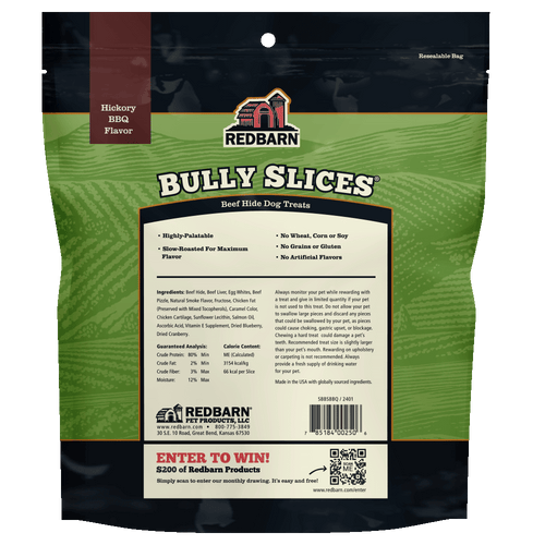 Redbarn Bully Slices® Hickory BBQ Flavor