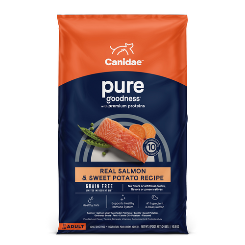 Canidae PURE Grain Free, Limited Ingredient Dry Dog Food, Salmon and Sweet Potato (24-lb)