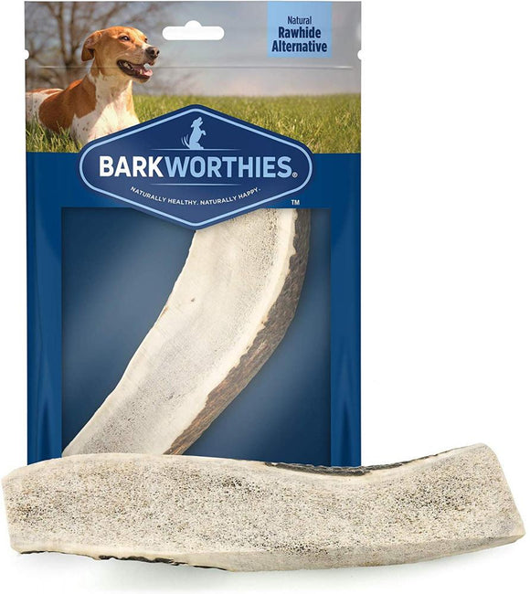 Barkworthies Split Elk Antler Dog Chew for Large Breed Dogs