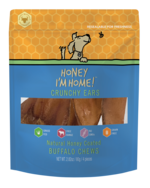 Honey I'm Home! Crunchy Ears Natural Honey Coated Buffalo Chews (Bulk)