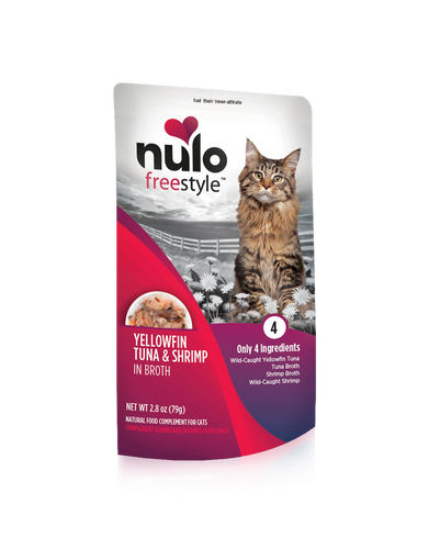 Nulo Freestyle Yellowfin Tuna & Shrimp in Broth Recipe Cat Food (2.8 Oz)