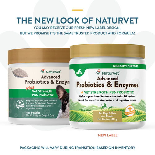 NaturVet Advanced Probiotics & Enzymes Powder (70 ct)