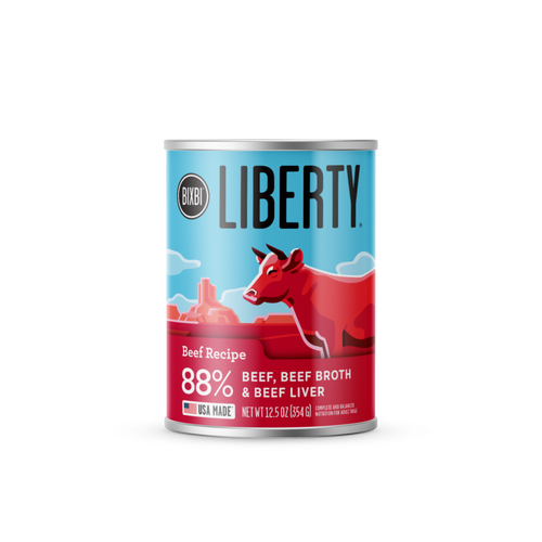 BIXBI Liberty® Wet Food for Dogs – Beef Paté Recipe (12.5 oz)