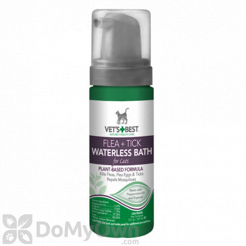 Vet's Best Flea + Tick Waterless Bath for Cats (5oz)