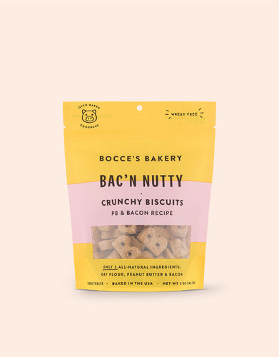 Bocce's Bakery Every Day Bac'n Nutty Biscuit Dog Treats (5-oz)