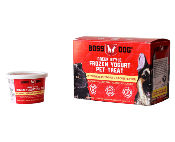 Boss Dog Greek Style Cheddar & Bacon Frozen Yogurt Pet Treat (14-oz)