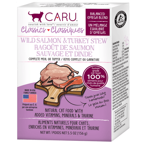 Caru Classics Wild Salmon & Turkey Stew for Cats (6-oz)