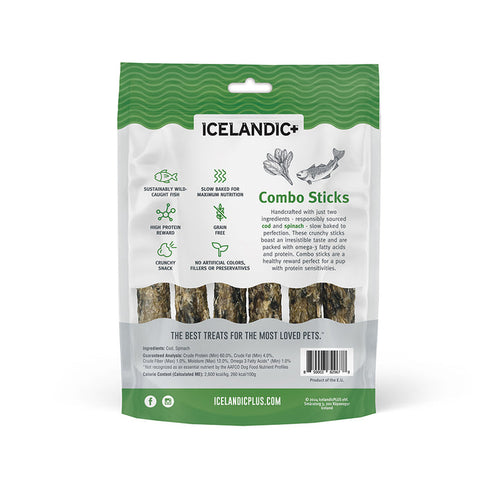 Icelandic+ Cod & Spinach Combo Sticks For Dogs (2 oz)