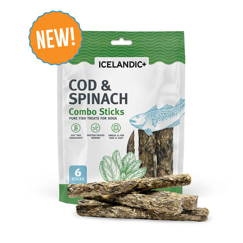 Icelandic+ Cod & Spinach Combo Sticks For Dogs (2 oz)