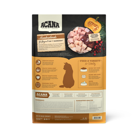 ACANA Highest Protein Meadowlands Recipe Dry Cat Food (4-lb)