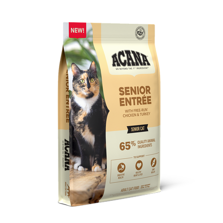 ACANA Senior Entrée Free-Run Chicken & Turkey Dry Cat Food (4 Lb)