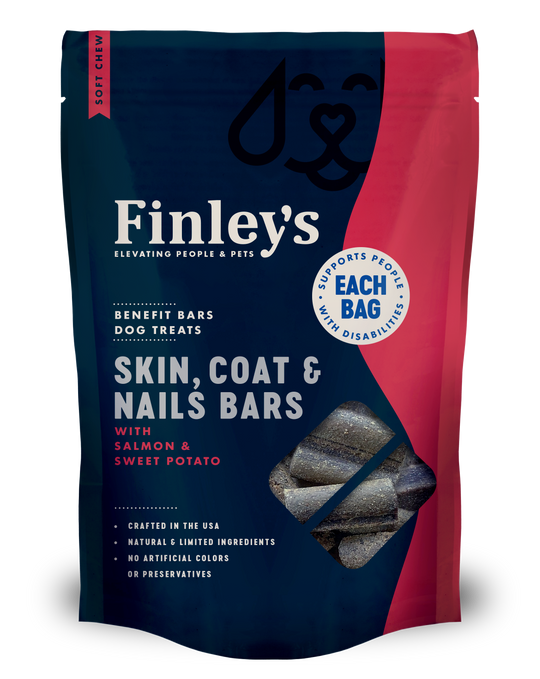 Finley's Skin, Coat & Nails Soft Chew Benefit Bars Dog Treats (6 oz)