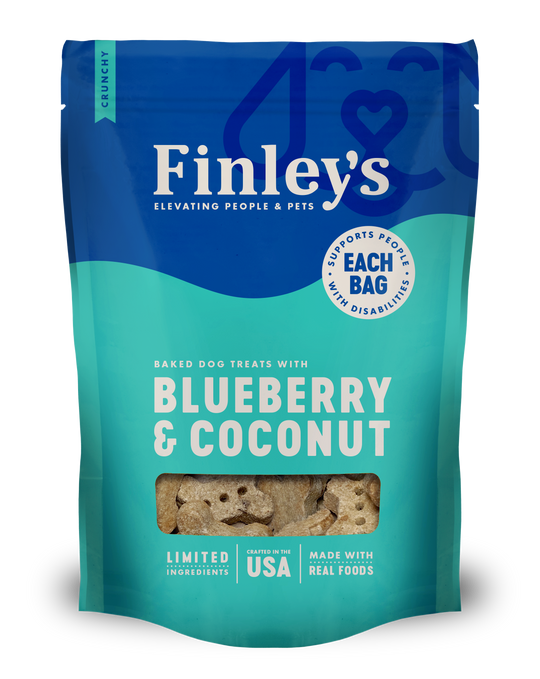 Finley's Blueberry Coconut Crunchy Biscuits Dog Treats (12 oz)