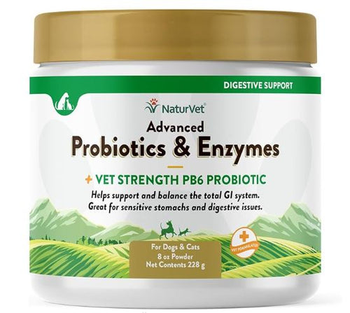 NaturVet Advanced Probiotics & Enzymes Powder (70 ct)