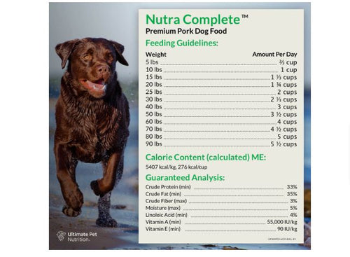 Ultimate Pet Nutrition Nutra Complete™ 100% Freeze-Dried Raw Pork Dog Food (5 oz)