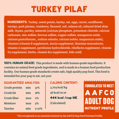 A Pup Above Turkey Pilaf Whole Food Cubies (2 Lb)