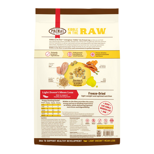 Primal Pet Foods Kibble in the Raw Puppy Recipe (1.5 LB)