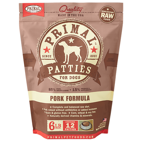 Primal Pet Foods Canine Raw Frozen Patties (.75 lb)