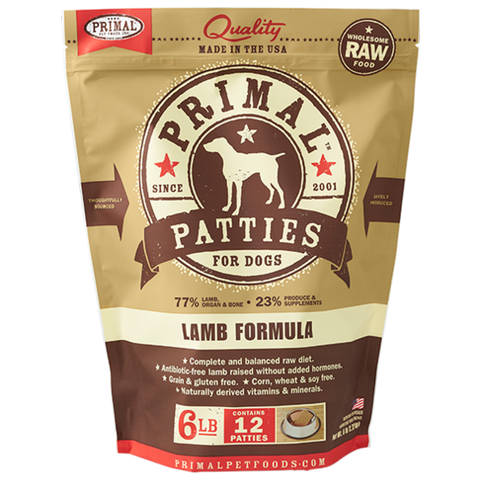 Primal Pet Foods Canine Raw Frozen Patties (.75 lb)