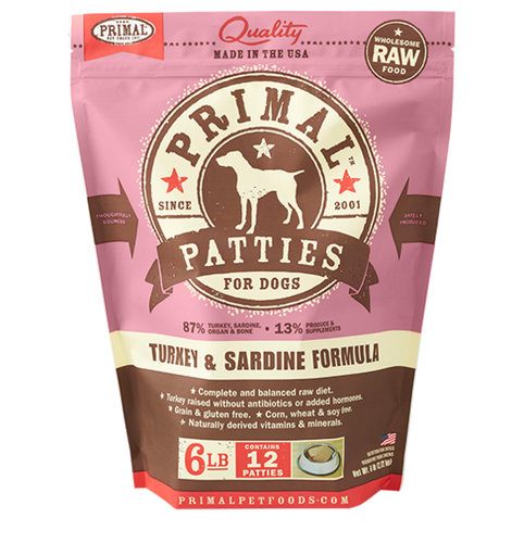 Primal Pet Foods Canine Raw Frozen Patties (.75 lb)