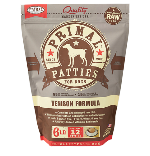 Primal Pet Foods Canine Raw Frozen Patties (.75 lb)