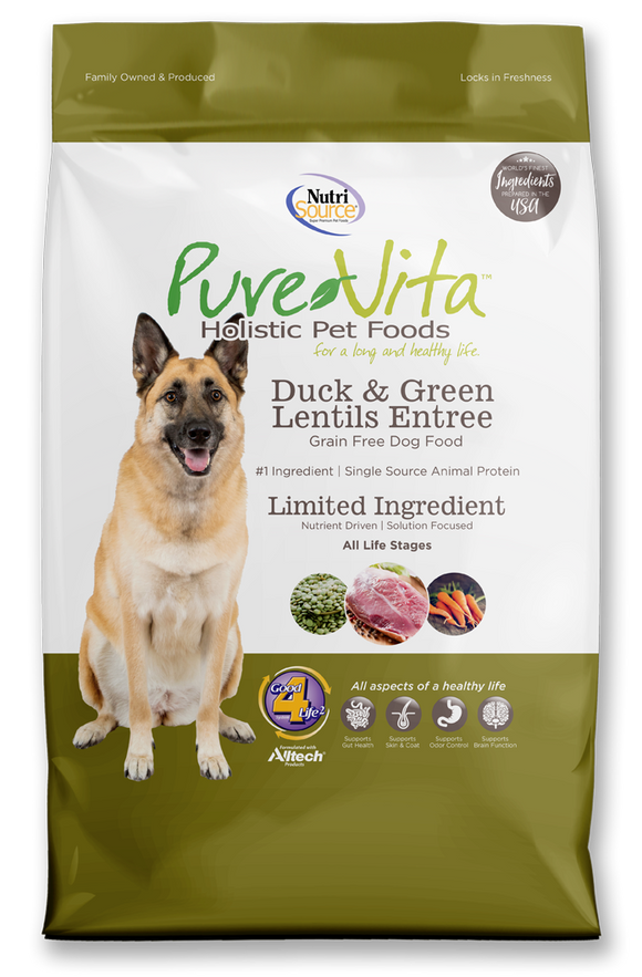 NutriSource® PureVita™ Duck & Green Lentils Entrée Dog Food (25 lb)