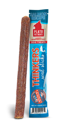 Plato Thinkers Salmon Meat Stick Dog Treats (10 oz)