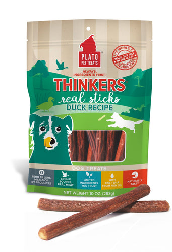 Plato Thinkers Duck Meat Stick Dog Treats