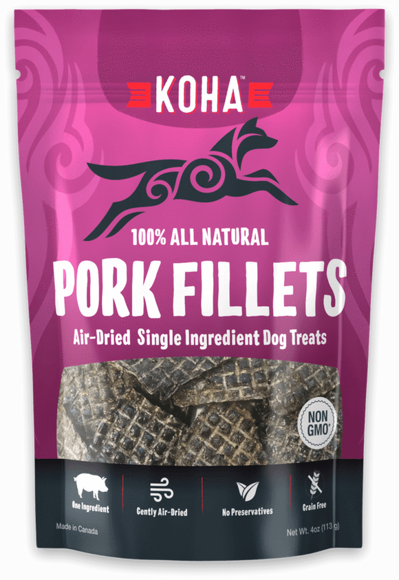 Koha Pork Strips All Natural Treats (4-oz)