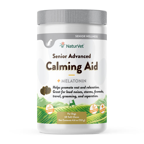 NaturVet Senior Advanced Calming Aid Dog Soft Chews for Dogs (60 Soft Chews)