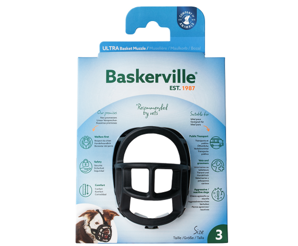 The Company of Animals Baskerville Ultra Muzzle for Dogs (Dogs 15-25 lbs (Size 2))