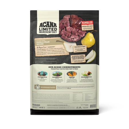 ACANA Singles Limited Ingredient Dry Dog Food Duck & Pear Recipe (25 Lb)