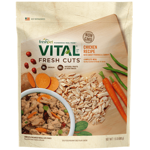 Freshpet Vital Fresh Cuts Chicken Recipe with Sweet Potatoes & Carrots for Dogs (4.5 lb bag)