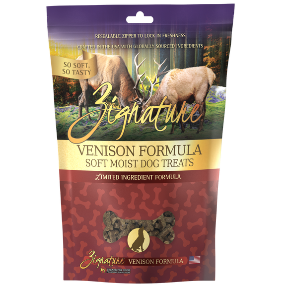 Zignature Soft Moist Dog Treats Venison Formula (4-oz)