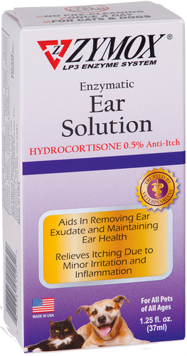 ZYMOX Enzymatic Ear Solution with 0.5% Hydrocortisone (1.25-oz)