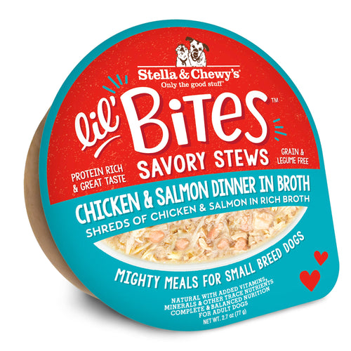 Stella & Chewy's Lil' Bites Savory Stews Chicken & Salmon Dinner in Broth (2.7 Oz)