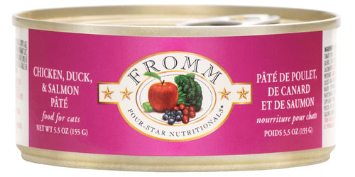 Fromm Four-Star Chicken, Duck & Salmon Pâté Cat Food (5.5 oz - Single Can)