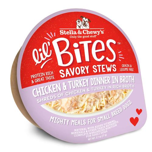 Stella & Chewy's Lil' Bites Savory Stews Chicken & Turkey Dinner in Broth (2.7 oz)