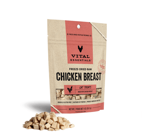 Vital Essentials Freeze-Dried Raw Chicken Breast Cat Treats (1 OZ)