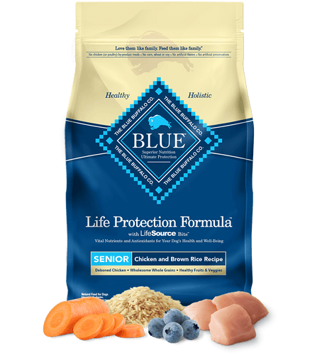 Blue Buffalo Life Protection Natural Chicken & Brown Rice Recipe Senior Dry Dog Food (30-lb)