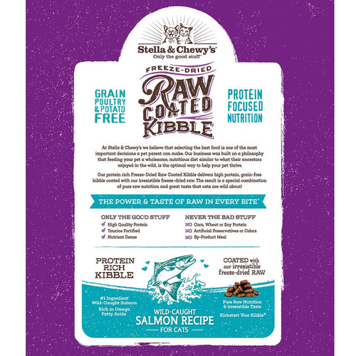 Stella & Chewy's Raw Coated Kibble Wild Caught Salmon Recipe Dry Cat Food (10-lb)