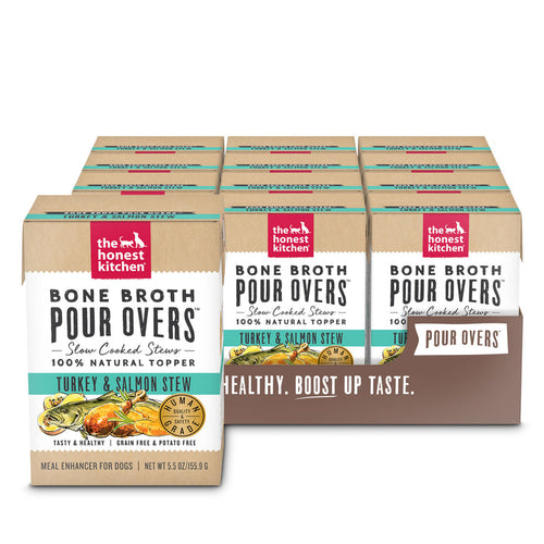 The Honest Kitchen Bone Broth Pour Overs - Turkey and Salmon Stew (5.5-oz, Single)