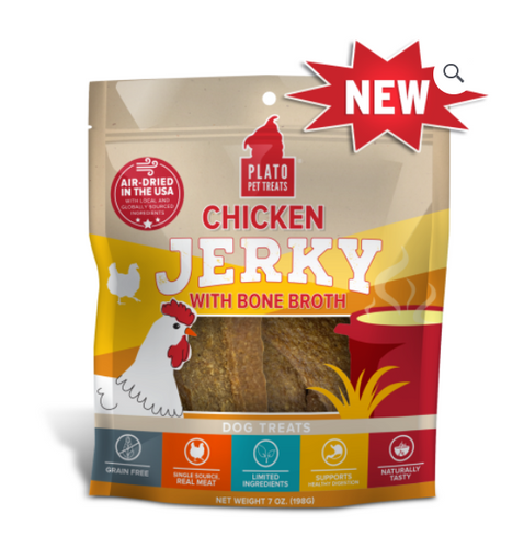 Plato Chicken Jerky with Bone Broth