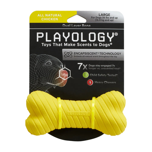 Playology Dual Layer Bone Dog Toy