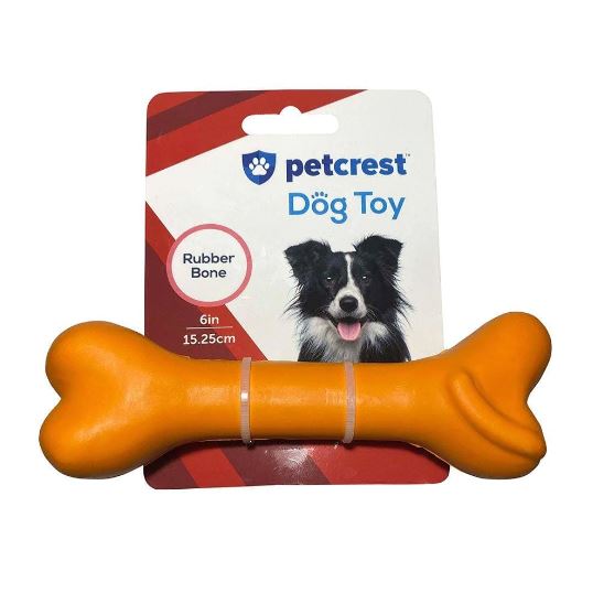 Petcrest Rubber Bone Dog Toy