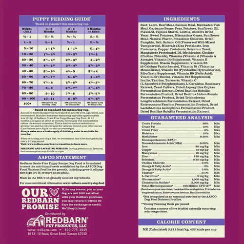 Redbarn First-Five Kibble Grain-Free Puppy Beef & Lamb Recipe