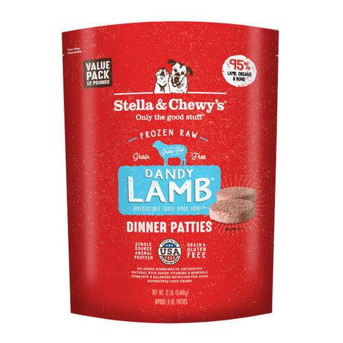 Stella & Chewy's Frozen Raw Dandy Lamb Patties for Dogs (6-lb)